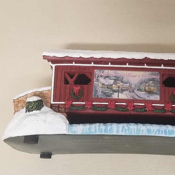 Hawthorn Village Thomas Kinkade Christmas Village Covered Bridge - Picture 3 of 5